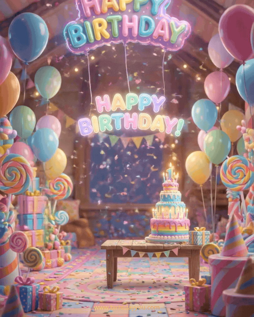 Cute Yellow Cartoon 1st Birthday Party - birthdayyou.com