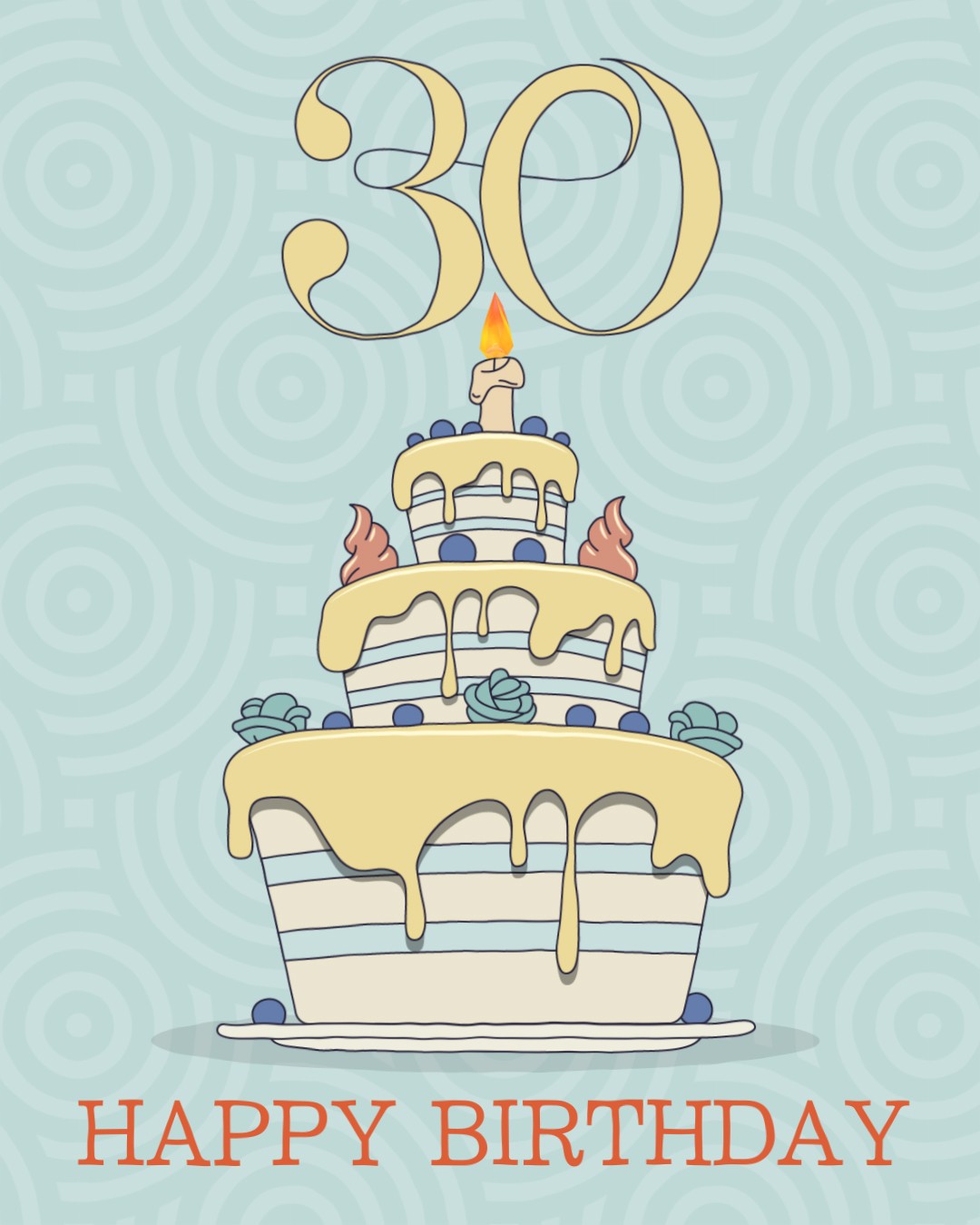 Torta compleanno ragazza 30 anni - 30th Birthday cake