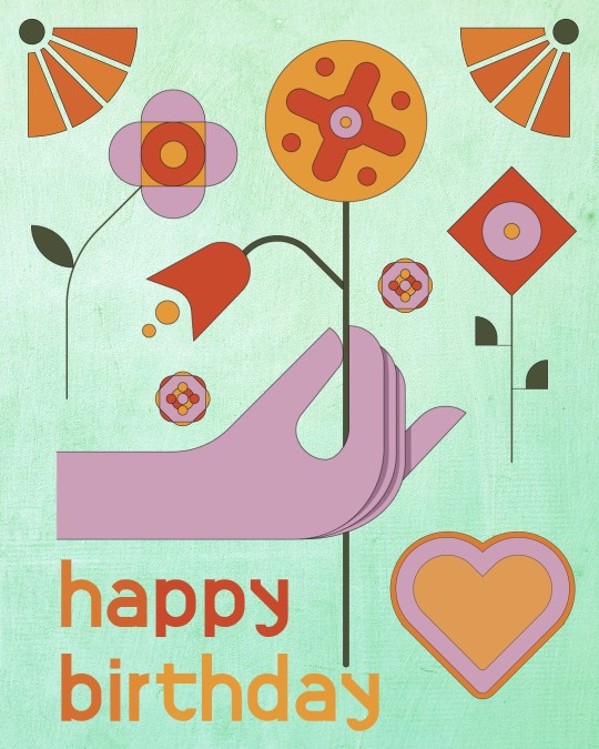 Green Happy Birthday with Flowers - birthdayyou.com Green Happy Birthday with Flowers - birthdayyou.com