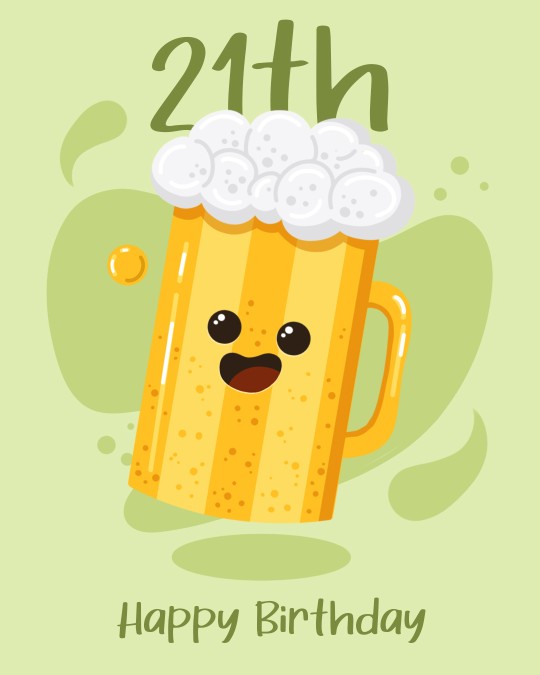 Happy 21st Birthday with Beer - birthdayyou.com Happy 21st Birthday with Beer - birthdayyou.com