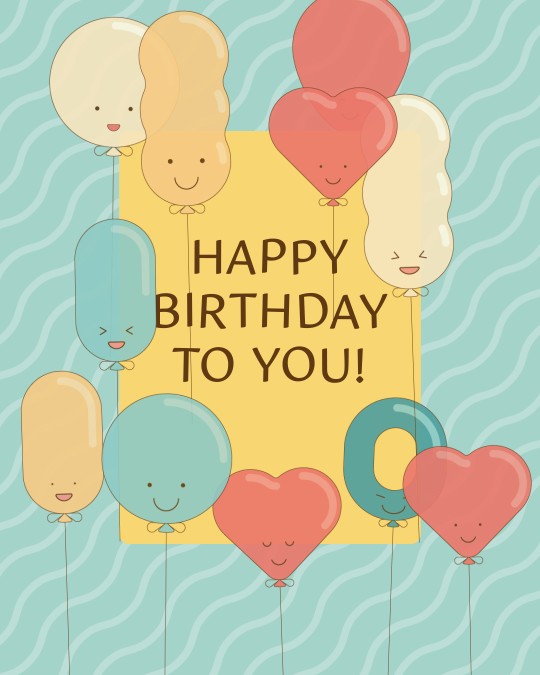 Happy Birthday with Colorful Balloons Animated Images and GIFs